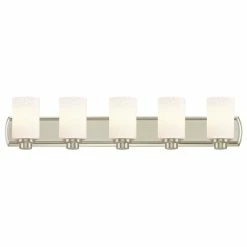 Destination Lighting 5-Light Bath Bar In Satin Nickel With White Cylinder Art Glass 5 Destination Lighting 5-Light Bath Bar In Satin Nickel With White Cylinder Art Glass -home bar shop 1e617aff09e522e9 7857 w800 h800 b1 p0