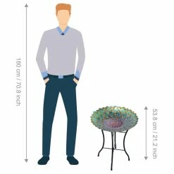 Versanora Outdoor Patio Flower Glass Bird Bath Birdbath 8 Versanora Outdoor Patio Flower Glass Bird Bath Birdbath -home bar shop 1e9151fc0111ed39 0752 w800 h800 b1 p0