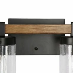 LNC Lighting LNC Farmhouse Black Bathroom Vanity Light With Seeded Glass, 4-Light -home bar shop 1f717f2602639ec9 6567 w800 h800 b0 p0