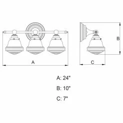 Vaxcel Huntley 1-Light Vanity, Oil Rubbed Bronze, White Milk Glass, 3-Light -home bar shop 20019424008081c9 6111 w800 h800 b1 p0