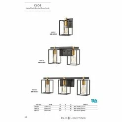 Elk Home Cloe 1-Light Vanity Light, Matte Black, Open Metalwork No Glass -home bar shop 212176640f189262 3380 w800 h800 b1 p0