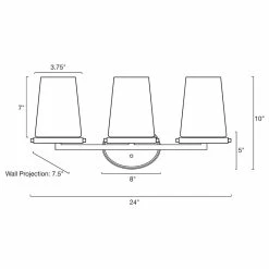Kira Home Trinity 24" Bathroom Light, Light Fixtures, Cone, Funnel Glass Shades 13 Kira Home Trinity 24" Bathroom Light, Light Fixtures, Cone, Funnel Glass Shades -home bar shop 217182780eb468a1 8690 w800 h800 b1 p0