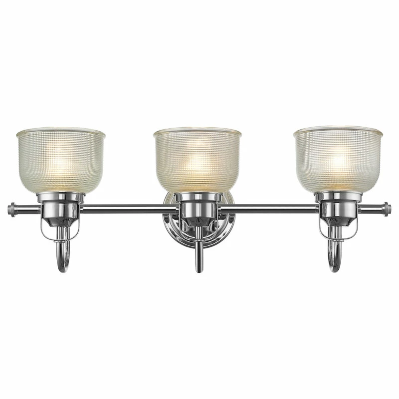 CHLOE Lighting, Inc. Lucie 3-Light Chrome Finish Bath Vanity Wall Fixture Clear Glass 25" 1 CHLOE Lighting, Inc. Lucie 3-Light Chrome Finish Bath Vanity Wall Fixture Clear Glass 25"