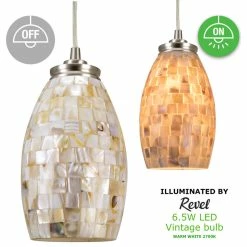 Kira Home Coast 9" Oval Pendant Light, Hand-Crafted Mosaic Sea Shell Glass, / -home bar shop 21d1c75c00ca70a8 8688 w800 h800 b1 p0