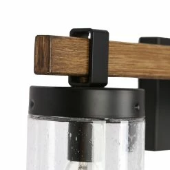 LNC Lighting LNC Farmhouse Black Bathroom Vanity Light With Seeded Glass, 4-Light -home bar shop 21e10a3902639ecc 6567 w800 h800 b0 p0