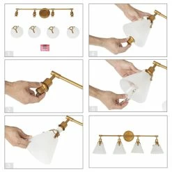 LNC Lighting LNC Modern 4-Light Distressed Gold Bathroom Vanity Light With Glass -home bar shop 22c11ff70316ccd2 9297 w800 h800 b1 p0