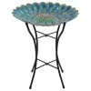 Versanora Solar Bird Bath & Lights Outdoor Fusion Glass