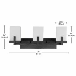 Globe Electric Helena 3-Light Dark Bronze Vanity Light With Off-White Frosted Glass Shades -home bar shop 234151ac0e20f171 5071 w800 h800 b1 p0