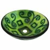 MR Direct Sinks And Faucets 62010 Frosted Bluegreen Glass Vessel Bathroom Sink