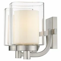 Lighting Favorites 2 Light Modern Double Glass Bathroom Vanity Light In Nickel -home bar shop 23b1f3c601521f8a 6087 w800 h800 b1 p0