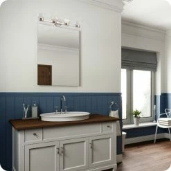 Kira Home Imogen 31" LED Bathroom Light, Etched Glass Shades, 3000k Soft White -home bar shop 2421268b034928a2 8430 w800 h800 b0 p0