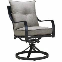 Hanover Lavallette7Pc: 6 Swivel Dining Chairs And Rectangle Glass Table - Silver -home bar shop 245128720cc74cca 0367 w800 h800 b1 p0