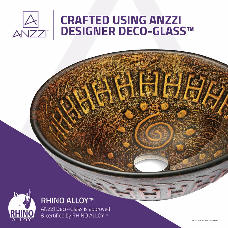 ANZZI Opus Series Deco-Glass Vessel Sink 3 ANZZI Opus Series Deco-Glass Vessel Sink - Image 3