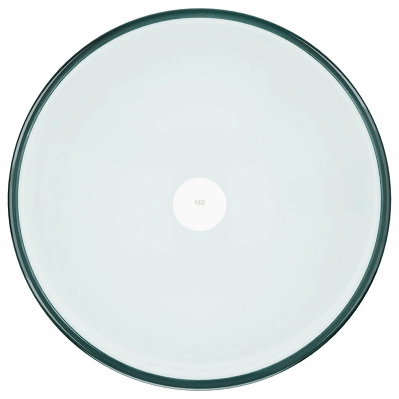 VIGO Crystalline Glass Vessel Bathroom Sink 2 VIGO Crystalline Glass Vessel Bathroom Sink - Image 2