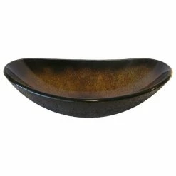 Novatto NOHP-G008-8031 Sanguinello Hand Painted Oval Glass Vessel Sink