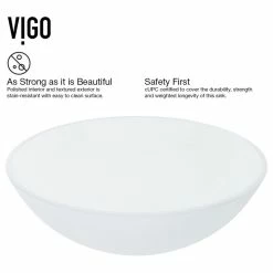 VIGO White Frost Glass Vessel Bathroom Sink And Linus Faucet Set -home bar shop 25910c060e9ed900 2907 w800 h800 b1 p0