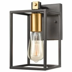Elk Home Cloe 1-Light Vanity Light, Matte Black, Open Metalwork No Glass