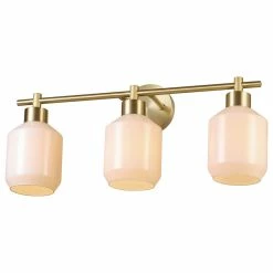 Globe Electric Cannes 3-Light Matte Brass Vanity Light With Opal Glass Shades -home bar shop 269158ca02bb56a7 0540 w800 h800 b1 p0