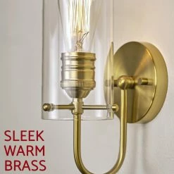 Kira Home Inara 12" Farmhouse Wall Sconce, Gooseneck Bathroom Light, Glass -home bar shop 26c1dafa00d3a25b 8430 w800 h800 b0 p0