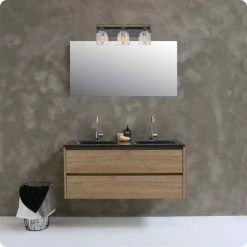 Kira Home Caspian 23" Farmhouse Bathroom / Light, Hammered Glass Shades, Russet -home bar shop 26d143d601d4cf4c 8692 w800 h800 b0 p0