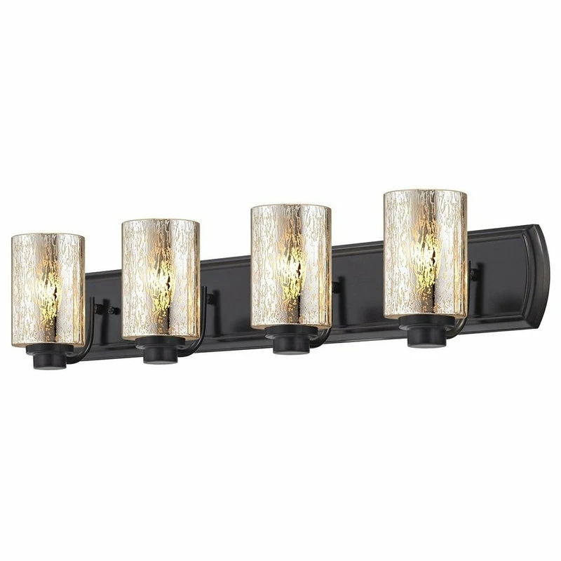 Destination Lighting Industrial Mercury Glass 4-Light Bath Wall Light In Bronze 2 Destination Lighting Industrial Mercury Glass 4-Light Bath Wall Light In Bronze - Image 2