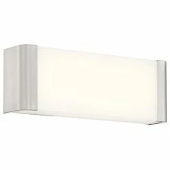 Access Lighting Origin, Vanity, Brushed Steel, Frosted Glass, 13"