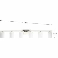 Progress Lighting Replay Collection 48" 6-Light Polished Nickel Etched Glass Bath Vanity Light -home bar shop 27a11824020ff638 6004 w800 h800 b1 p0