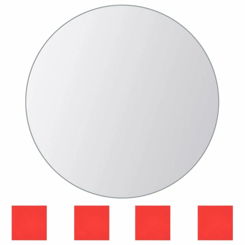 Vida XL International B.V. VidaXL 8x Mirror Tiles Round Glass Wall Mirror Home Decor Bathroom Bedroom 4 Vida XL International B.V. VidaXL 8x Mirror Tiles Round Glass Wall Mirror Home Decor Bathroom Bedroom - Image 4