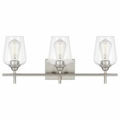 Starry Sky Trading Inc 3-Light 24'' Brushed Nickel Finish Vanity Light Clear Glass Shade 8 Starry Sky Trading Inc 3-Light 24'' Brushed Nickel Finish Vanity Light Clear Glass Shade -home bar shop 283199620077cf52 7379 w800 h800 b1 p0