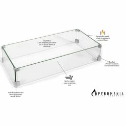 Pyromania Inc. 35"x21" Glass Wind Guard For Rectangular Fire Tables -home bar shop 2881bc3c02e1a733 5560 w800 h800 b1 p0