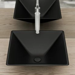 Swiss Madison Claire 15.5" Glass Vessel Sink, Black -home bar shop 28a17cec01b0d5df 7365 w800 h800 b0 p0