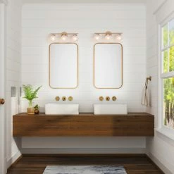 LALUZ 3-Light Matte Gold With Opal Glass Modern Bathroom Vanity Light Bar -home bar shop 28d14b2302c53cc8 7278 w800 h800 b0 p0
