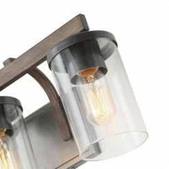 LNC Lighting LNC 3-Light Farmhouse Garyish Brown Cylinder Glass Bathroom Vanity Light -home bar shop 29919a23032309aa 3142 w800 h800 b0 p0