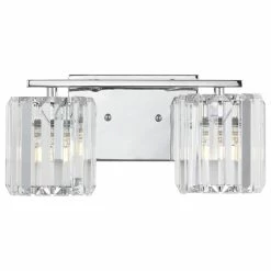 JONATHAN Y Coco Prism Vintage Metal/Glass Glam LED Vanity Light, Width: 13.5" -home bar shop 29b133d303caad1b 5323 w800 h800 b1 p0