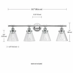 Globe Electric Parker 4-Light Chrome Vanity Light With Clear Glass Shades -home bar shop 2b0167960df00b0e 2814 w800 h800 b1 p0