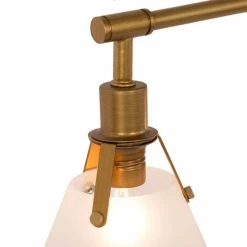 LALUZ 3-Light Antique Brushed Gold Modern Vanity Light With Frosted Glass Shade -home bar shop 2bc1e0d9008a1c00 5941 w800 h800 b0 p0
