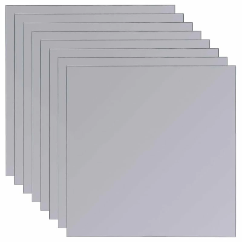 Vida XL International B.V. VidaXL 8x Frameless Mirror Tiles Glass Wall Mirror Home Decor Bathroom Bedroom 5 Vida XL International B.V. VidaXL 8x Frameless Mirror Tiles Glass Wall Mirror Home Decor Bathroom Bedroom - Image 5