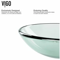 VIGO Crystalline Glass Vessel Sink And Linus Vessel Faucet, Antique Rubbed Bronz -home bar shop 2ce17ee80e9ed9a0 2911 w800 h800 b1 p0