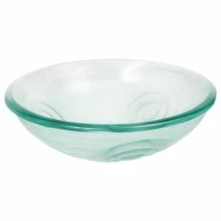 Eden Bath - Vessel Sinks Clear Swirls Glass Vessel Sink