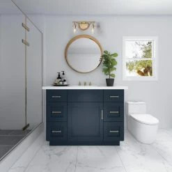 LALUZ 2-Light Matte Gold Modern Vanity Bathroom Vanity Light With Clear Glass -home bar shop 2de11b43040af303 9692 w800 h800 b0 p0