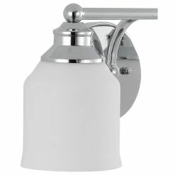 JONATHAN Y Lydia Iron/Frosted Glass Farmhouse Cottage LED Vanity, 4-Light -home bar shop 2e215dfa0f614647 8381 w800 h800 b1 p0