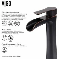 VIGO 18" Glass Vessel Bathroom Sink And Niko Vessel Faucet -home bar shop 2f41e3f100ddbec6 0584 w800 h800 b1 p0