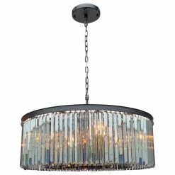 Lightupmyhome D'Angelo 12-Light Round Glass Crystal Chandelier, 3 Rows, Smoked G -home bar shop 2f618abb02e7f841 8591 w800 h800 b1 p0