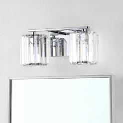 JONATHAN Y Coco Prism Vintage Metal/Glass Glam LED Vanity Light, Width: 13.5" -home bar shop 3071dae1033da12f 5323 w800 h800 b0 p0