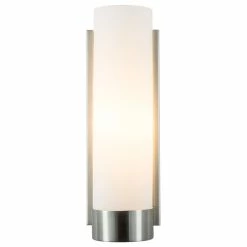 Linea Di Liara 1-Light Bath Vanity Elina Wall Sconce With Frosted Glass Shade, Brushed Nickel -home bar shop 30f1a113073ce613 4854 w800 h800 b1 p0