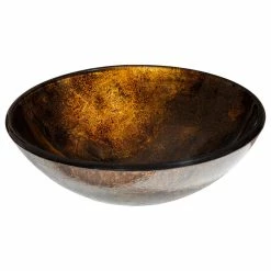 Eden Bath - Vessel Sinks Brown Reflections Glass Vessel Sink