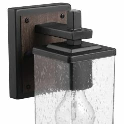 Globe Electric 1-Light Matte Black Vanity Light With Seeded Glass Shade 13 Globe Electric 1-Light Matte Black Vanity Light With Seeded Glass Shade -home bar shop 3251721401819e7c 0471 w800 h800 b1 p0