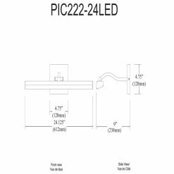 Dainolite Ltd. 30W Picture Light With Frosted Glass, Aged Brass -home bar shop 3331a4ae014a5959 5745 w800 h800 b1 p0