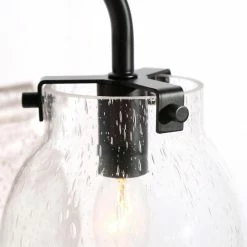 LNC Lighting LNC Modern 2-Light Black Bathroom Vanity Light With Globe Glass Shade -home bar shop 33f184fb030f2272 9858 w800 h800 b0 p0