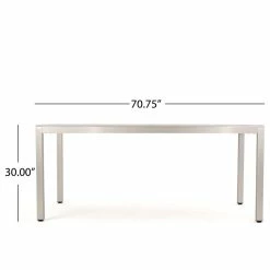 GDFStudio GDF Studio 7-Piece Coral Bay Outdoor Gray Aluminum Dining Set, Glass Table Top -home bar shop 3471311d01c58c6c 9111 w800 h800 b1 p0